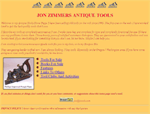 Tablet Screenshot of jonzimmersantiquetools.com